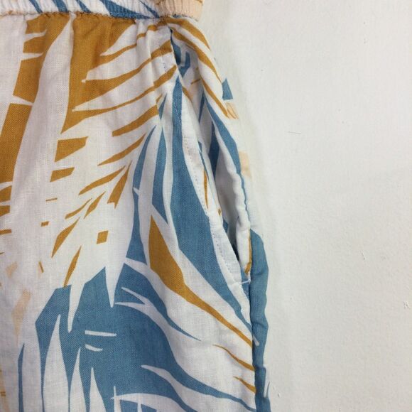 Cynthia Rowley Women's Linen Pant Wide Leg Tropical Printed Multicolor Size L - Picture 3 of 12